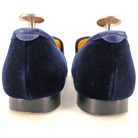 Crockett & Jones Custom English Velvet Slippers Mens 11 Handmade CDH Monogram - Picture 6 of 13